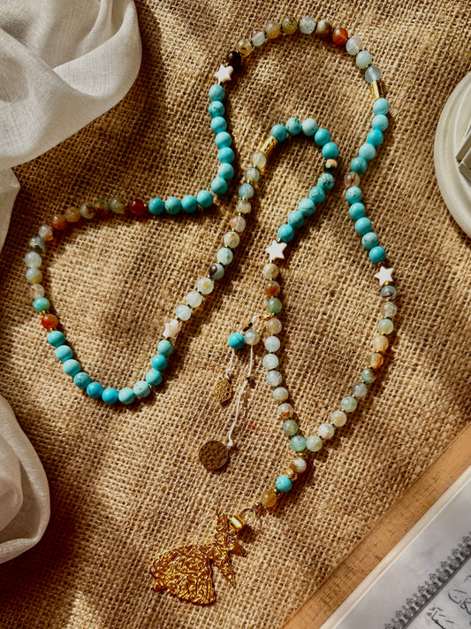 Turquoise and Sable™ Agate Seb7a