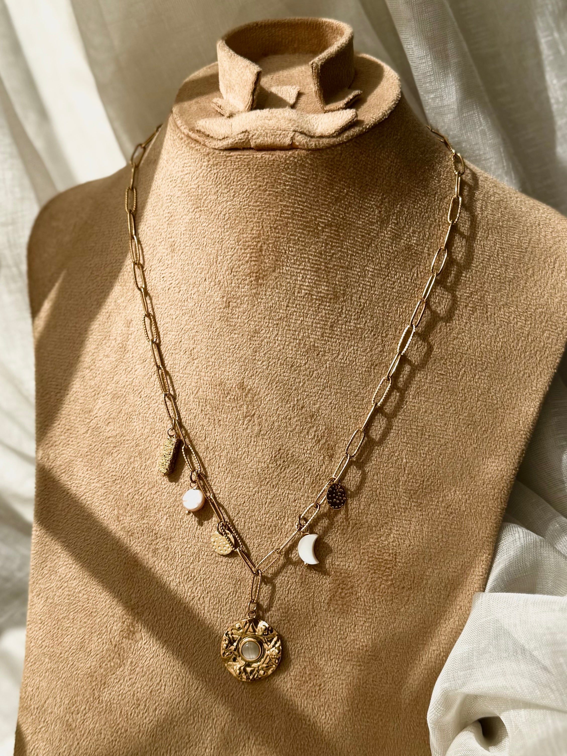 Stainless Steel Charm Necklace