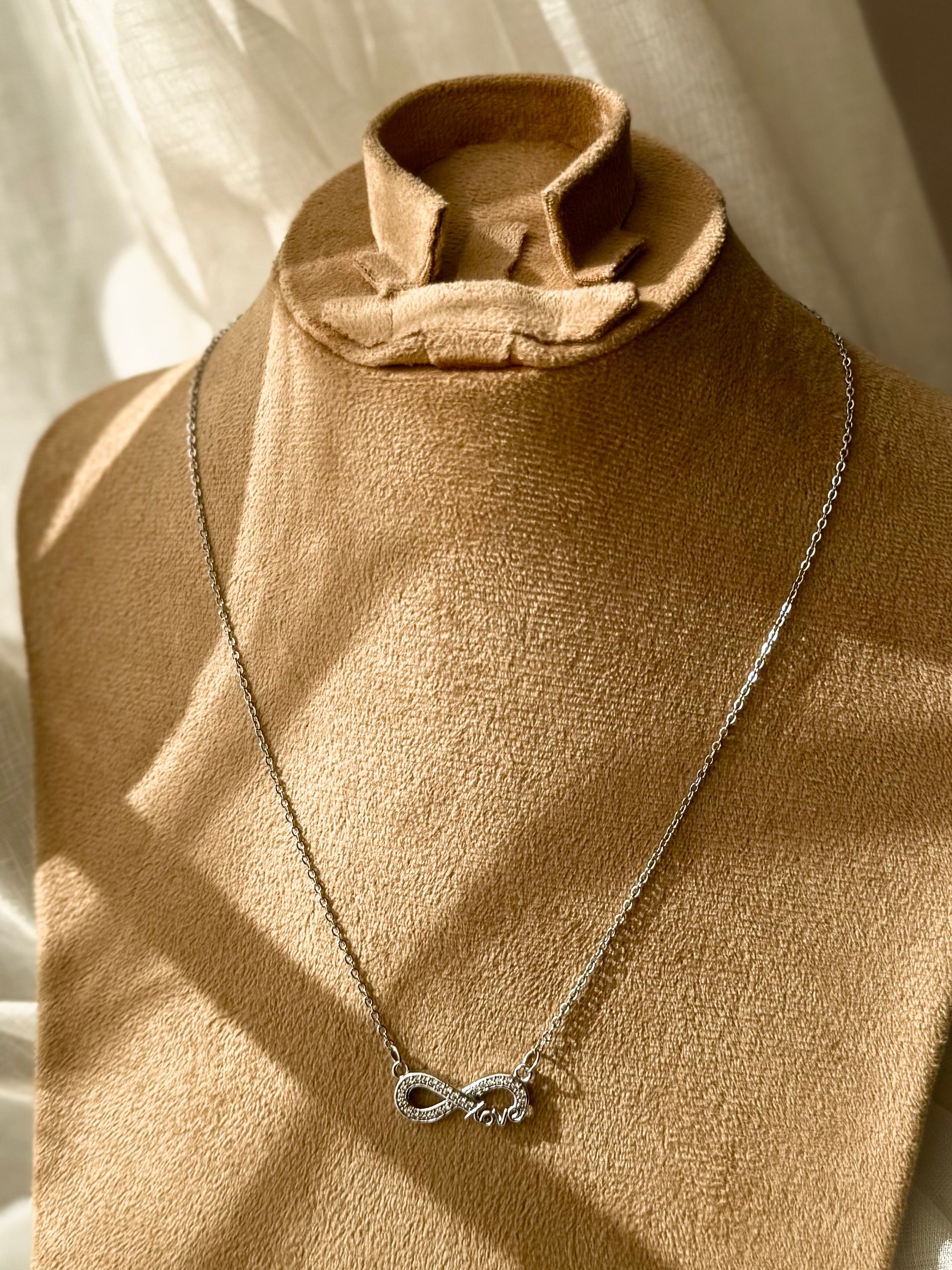 Infinity Symbol Silver-Plated Necklace