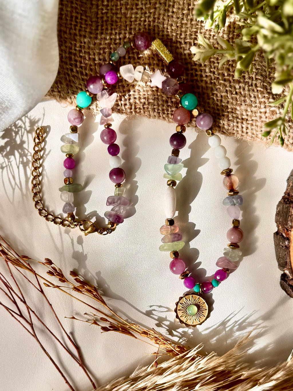 Natural Stones Autumn Necklace