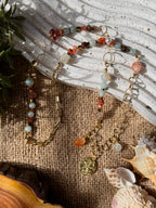 Agate and Stainless Steel Necklace