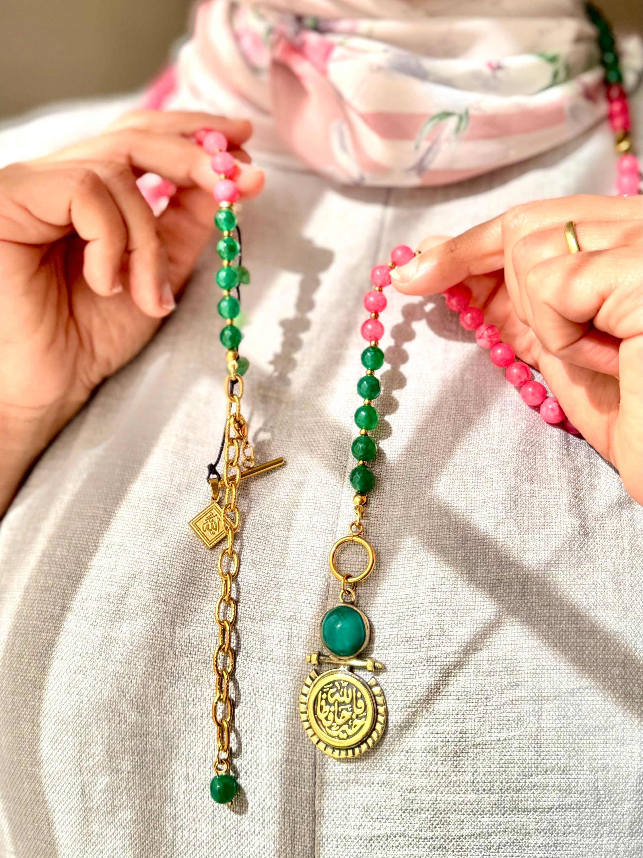 Hibiscus Agate and Aventurine Bracelet Seb7a