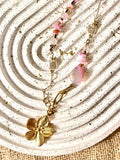 Natural Stone and Stainless Steel Necklace