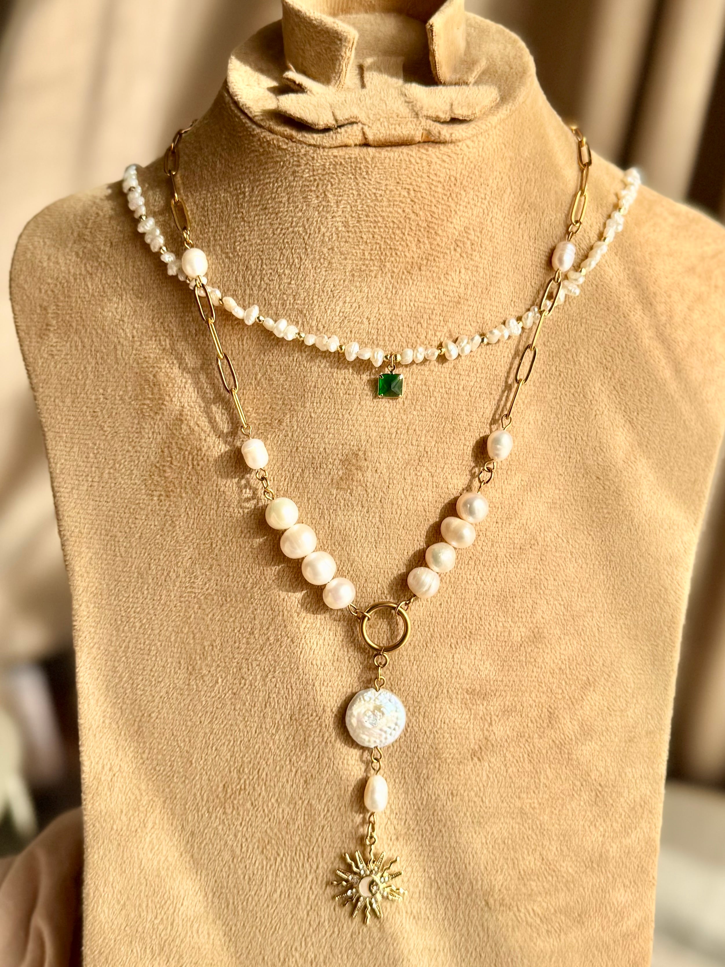 Natural Pearls Necklace Set