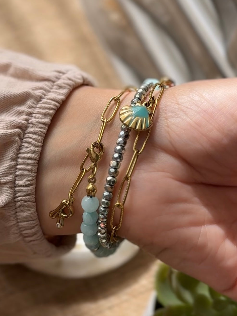Three-Layer Bracelet Stack