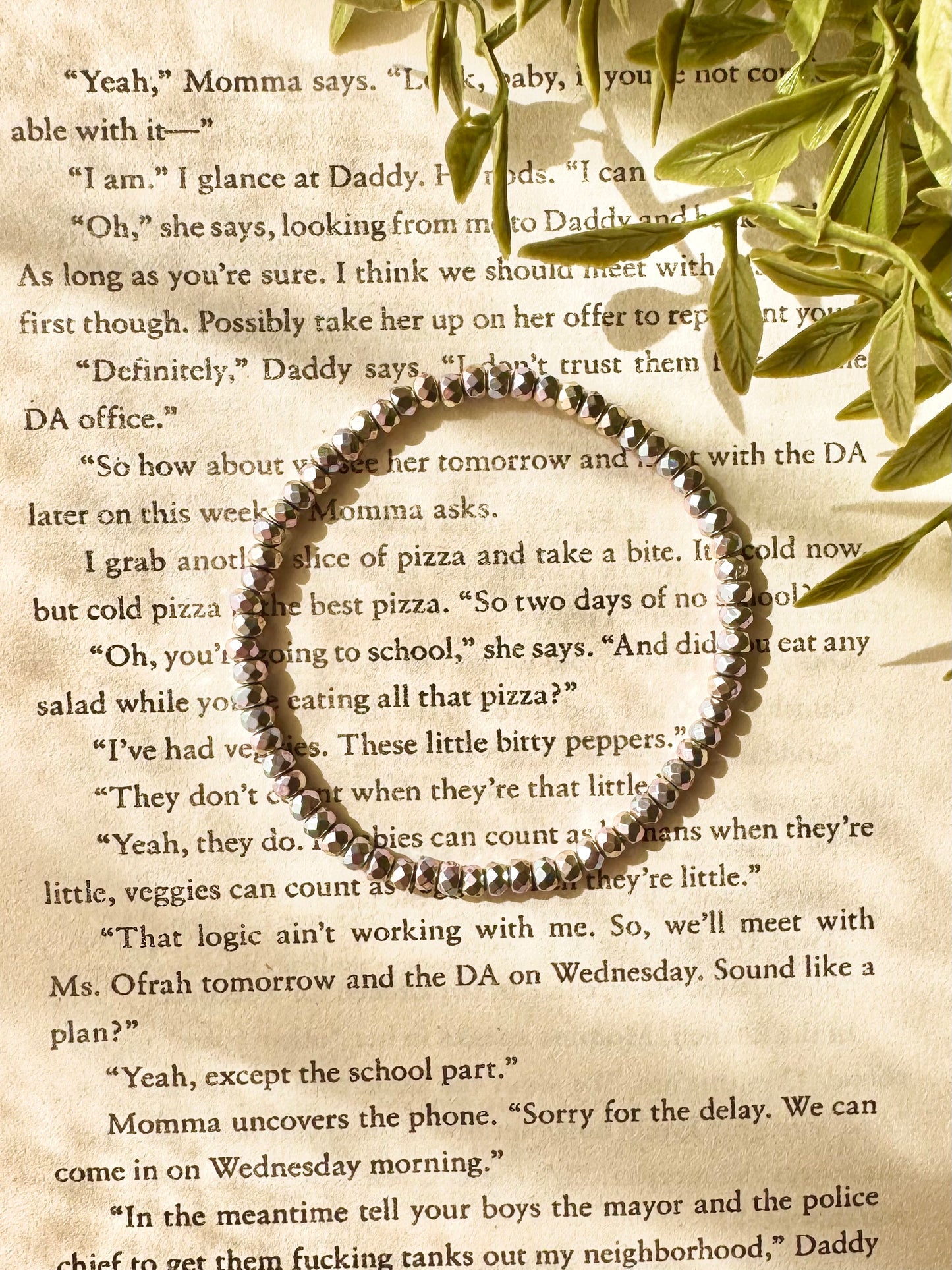 Titanium Silver Hematite Bracelet