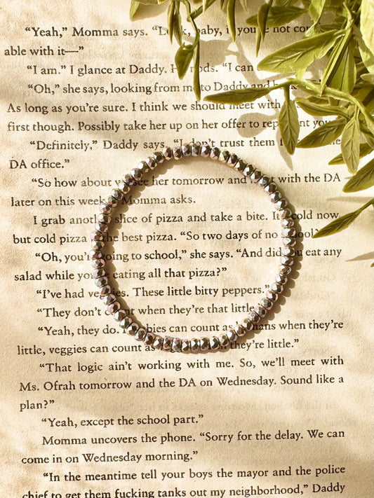 Titanium Silver Hematite Bracelet